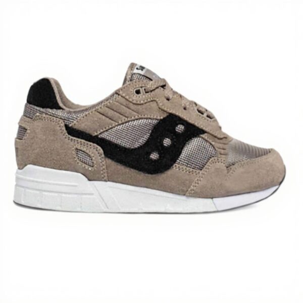 Saucony Shadow 5000 Baskets Homme Cuir Suédé Taupe Noir