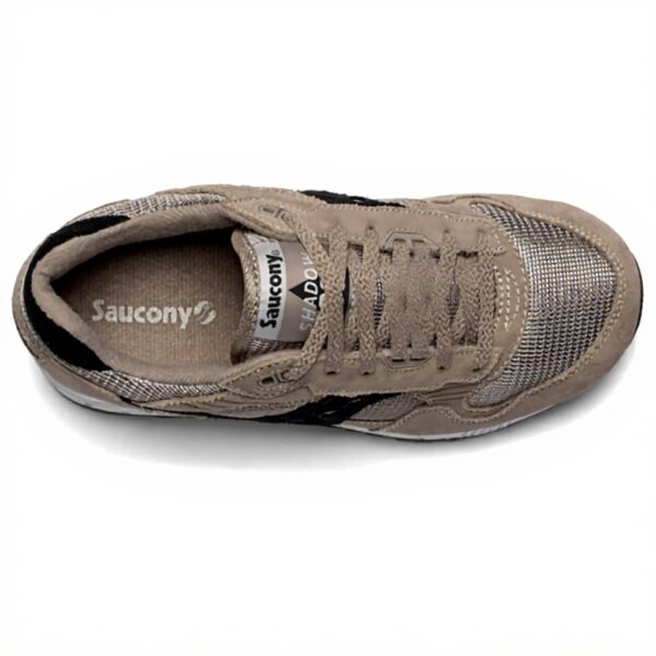 Saucony Shadow 5000 Baskets Homme Cuir Suédé Taupe Noir