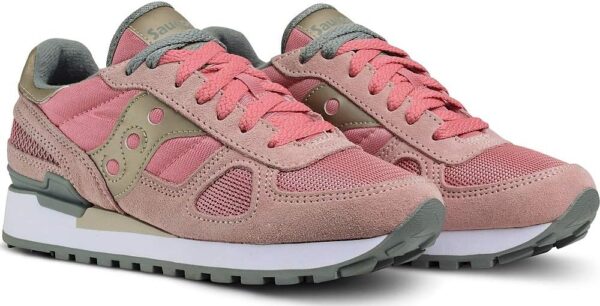 Saucony Shadow Original Basket Rose Mode Femme Chaussures-4