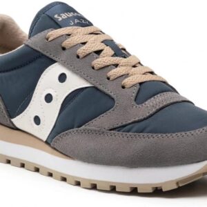 Saucony Jazz Original Basket Homme Bleu Marine Citron Suède-0