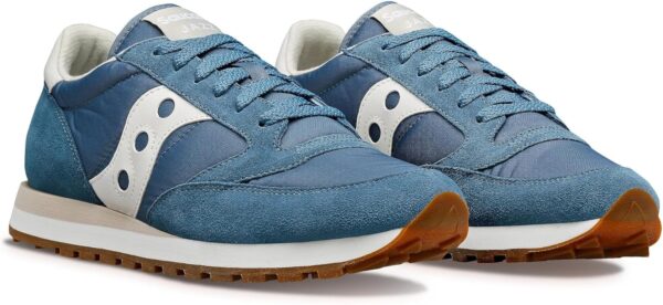 Saucony Jazz Original Baskets Femme Bleu Blanc Cassé Marron-1