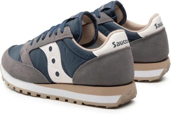 Saucony Jazz Original Basket Homme Bleu Marine Citron Suède-2