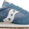 Saucony Jazz Original Baskets Femme Bleu Blanc Cassé Marron-6