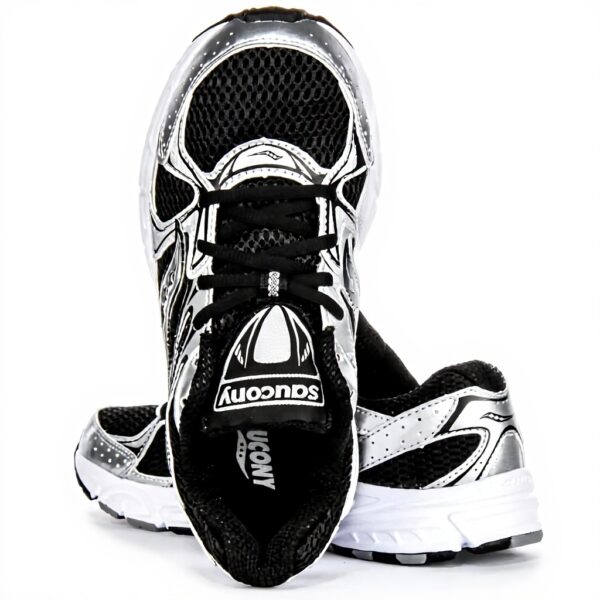 Baskets Saucony Ride Millenium Noir argenté amorti femme