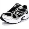 Baskets Saucony Ride Millenium Noir argenté amorti femme