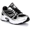 Baskets Saucony Ride Millenium Noir argenté amorti femme