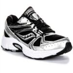 Baskets Saucony Ride Millenium Noir argenté amorti femme