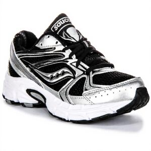 Baskets Saucony Ride Millenium Noir argenté amorti femme