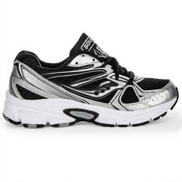 Baskets Saucony Ride Millenium Noir argenté amorti femme