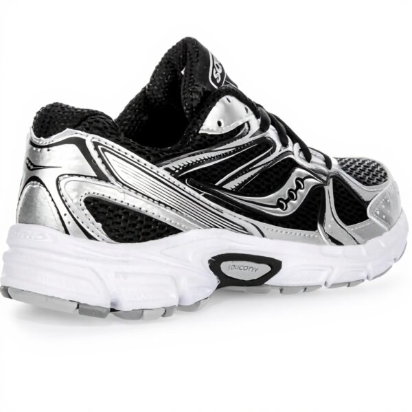 Baskets Saucony Ride Millenium Noir argenté amorti femme