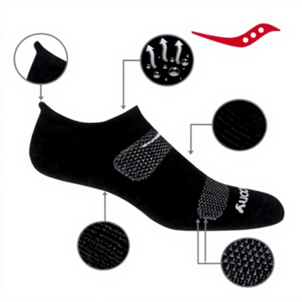 Chaussettes running Saucony Rundry Mesh confort homme