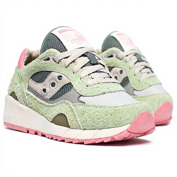 Saucony Shadow 6000 Baskets Femme Vert Ivoire Confort